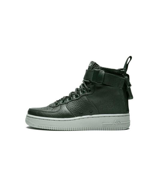 Nike Black Sf Af1 Mid "outdoor Green" Shoes
