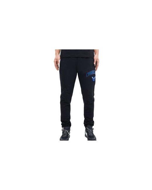 Pro Standard Black Nba Charlotte Hornets Stacked Logo Sweatpants Bch452640 Blk" for men