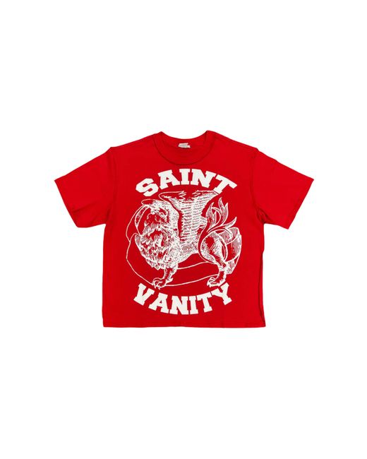 SAINT VANITY Red Griffin T-Shirt Sv037" for men