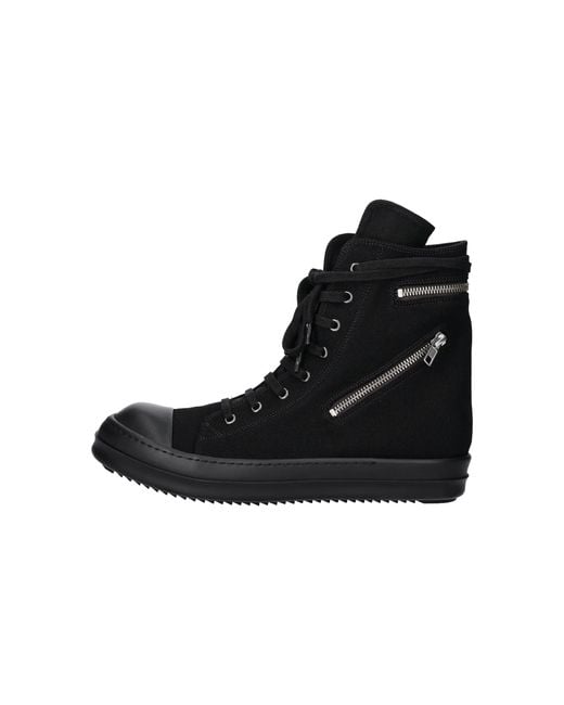 Rick Owens Black Cargo High Sneakers "Triple" Du02E7808 Do 09" for men