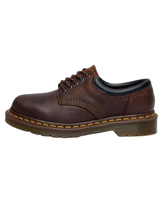 Dr. Martens Black 8053 Crazy Horse Leather Shoes "Dark" 11849201" for men