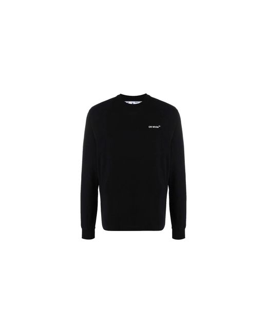 Off-White c/o Virgil Abloh Black Caravaggio "Arrow Long-Sleeve" Omab064C99Jer00 31001" for men