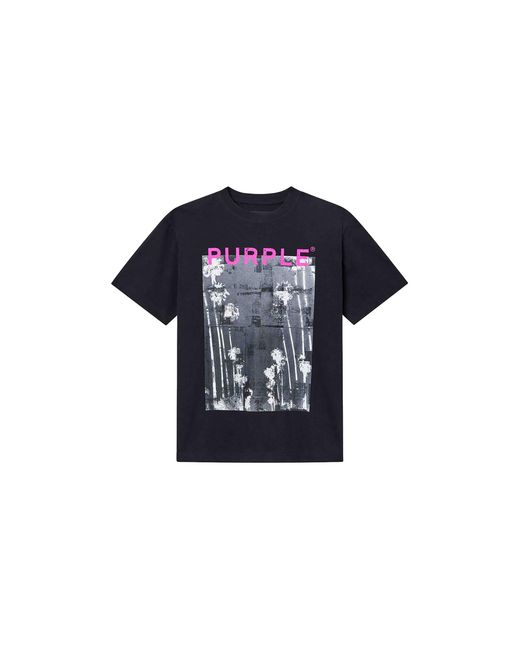 Purple Brand Black Mirage Heavyweight Ss T-Shirt P117 Hbdc226" for men