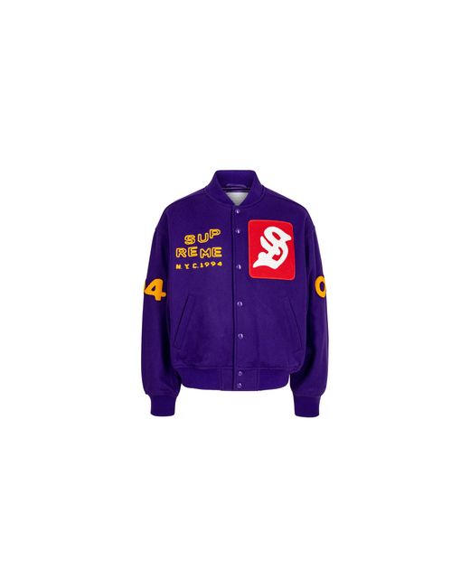 Supreme Black Tourist Varsity Jacket Su23198"