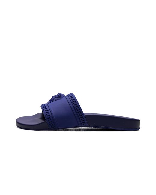 Versace Blue Palazzo Medusa Pool Slide "Royal" Dsu5883 Dg09G Klb" for men