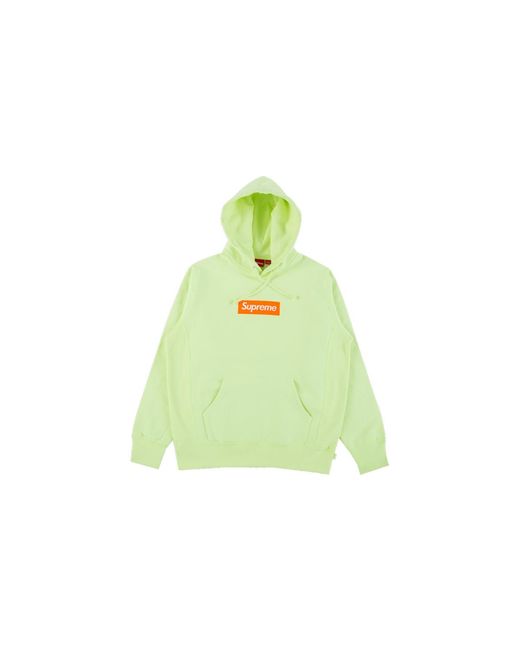 Supreme Green Box Logo Hooded Sweatshirt "Fw17" Su3109"