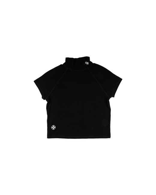 Chrome Hearts Black Bad Seed Short Sleeve Mock Neck T-Shirt Chrm1289"