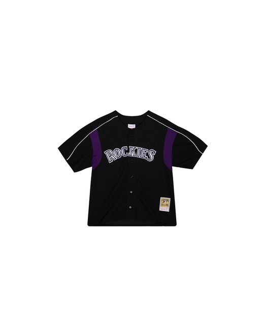 Mitchell & Ness Black Authentic Bp Jersey "Mlb Rockies 2003 Larry Walker" Abbf3118 Cro03Lwlblck" for men