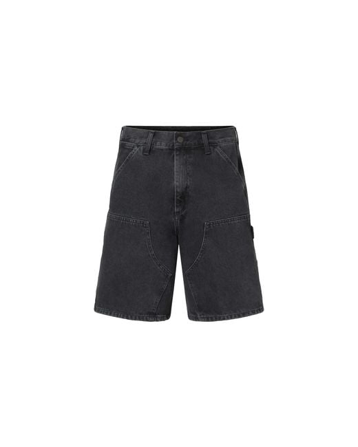 Carhartt Black Double Knee Shorts Stoned Washed" I034867 89 06" for men