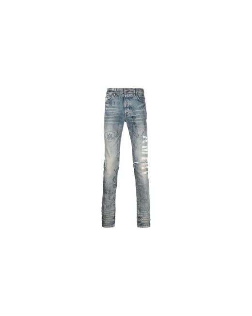 Amiri Black Military Stencil Jeans "Clay Pf22Mds024 408" for men