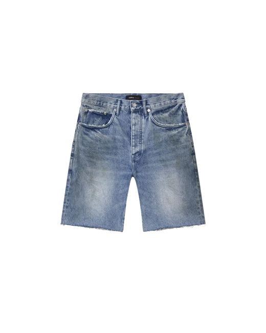 Purple Brand Blue Ferrous Steel Shorts "Mid" P059 Fsmi225" for men