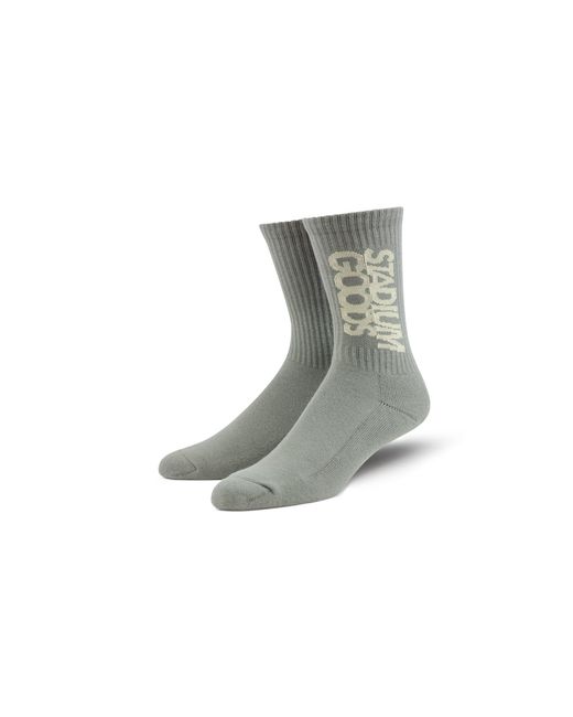 Stadium Goods Black Crew Sock "Dry Moss" Sgs0445"