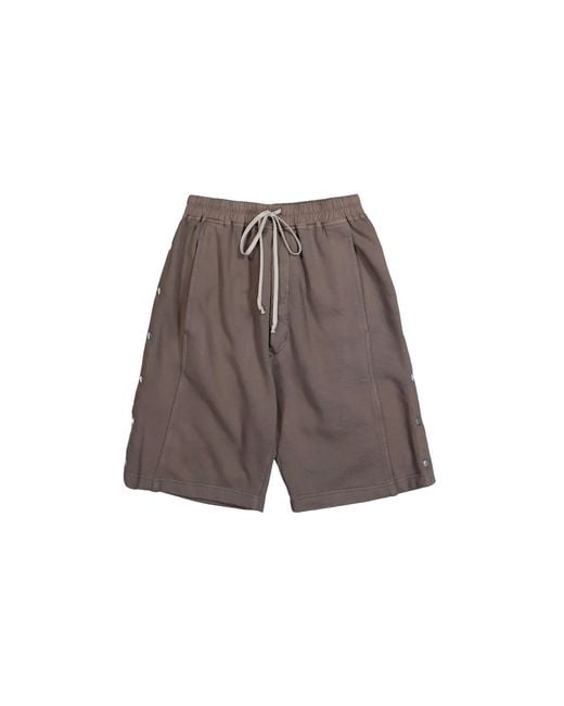 Rick Owens Black Wide Pusher Shorts "Dust" Du01F4373 F 34" for men