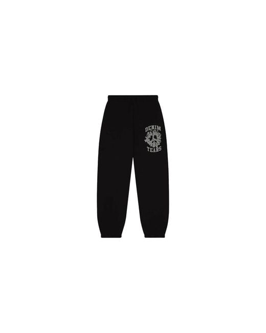 DENIM TEARS Black Denim University Sweatpants Dt418" for men
