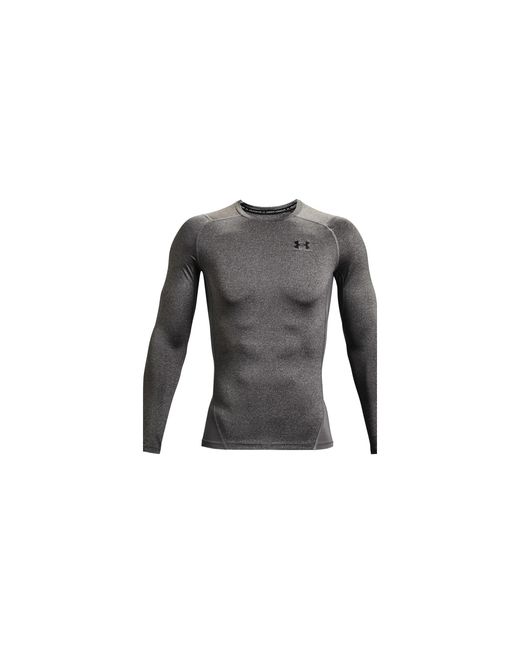 Under Armour Black Heatgear Compression Long Sleeve "Carbon Heather 1361524 090" for men