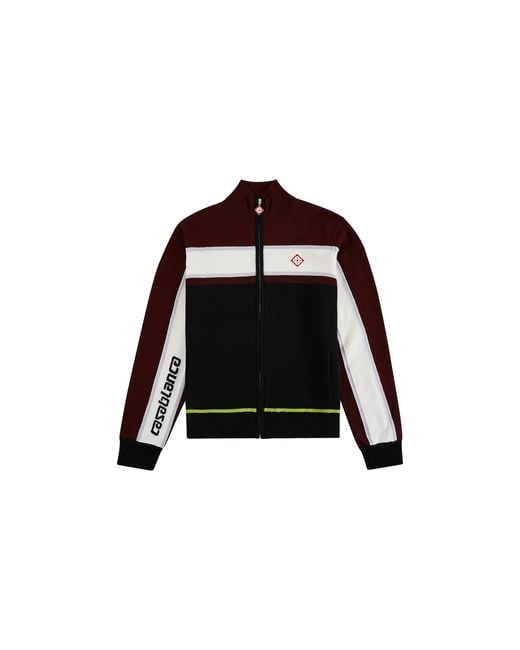 Casablanca Black Stripe Merino Knit Track Jacket P26 Kw 1176 01" for men