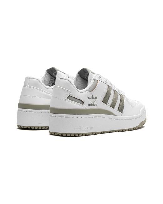 Adidas Gray Forum Bold Stripes "white Silver Pebble" Shoes