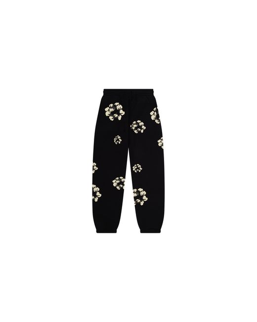 DENIM TEARS Black Cactus Tears Wreath Sweatpants Dt043" for men