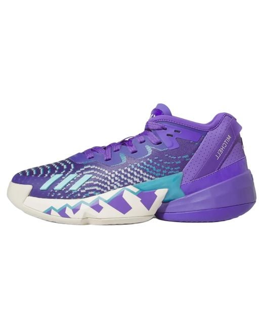 Adidas Purple D.O.N. Issue 4 "Throwback Utah Jazz" Hr0710" for men