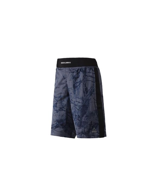 Reebok Blue Combat Prime Boxing Short "Smoky" Bq5856"