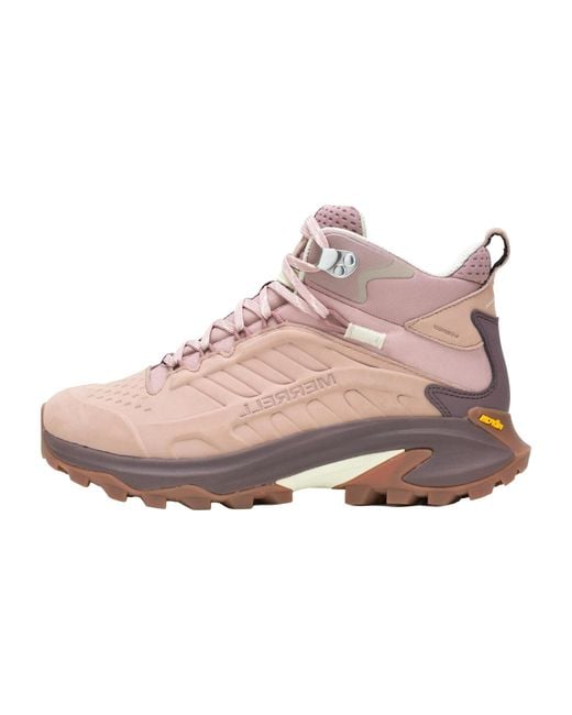 Merrell Black Moab Speed 2 Leather Mid Waterproof "Adobe Rose" J038220"