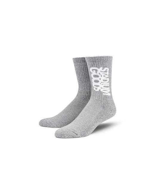 Stadium Goods Black Crew Socks Flannel" Sgs0479"