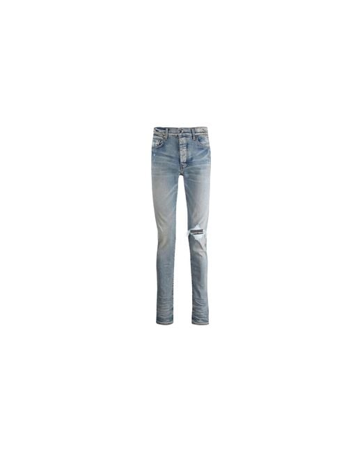 Amiri Black Broken Distressed Jeans "Clay" Pxmd004 408" for men