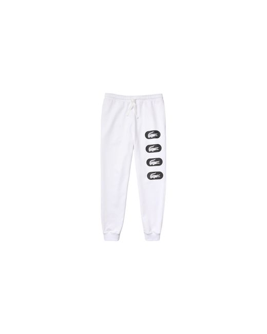 Lacoste Black Crocodile Print Fleece Jogging Pants Xh7063 51 001" for men