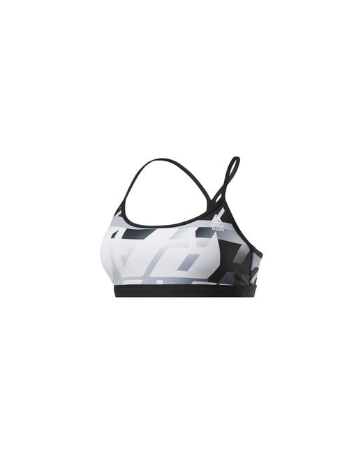 Reebok Black Crossfit Strappy Bra Amrap "Steel" Fk4381"