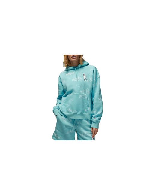Nike Blue Artist Series By Parker Duncan Hoodie "Dark Powder" Dz3381 464"