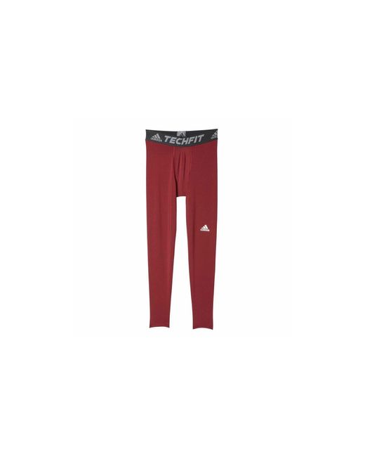 Adidas Black Techfit Base Tight "Burgundy" Ay9015" for men
