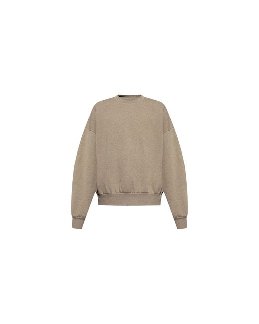 Fear Of God Black Classic Fit Fleece Crewneck "Homestead Heather" 192Sp252043F" for men