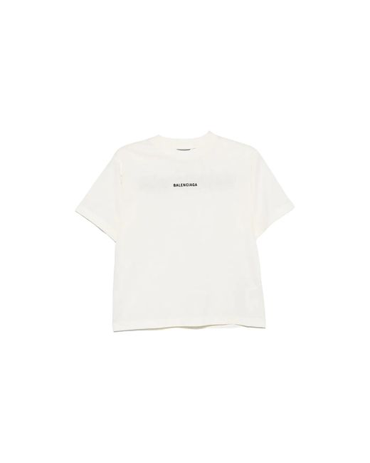 Balenciaga Black Back Medium Fit T-Shirt "Cream" 850990 Ttvj1 9020"