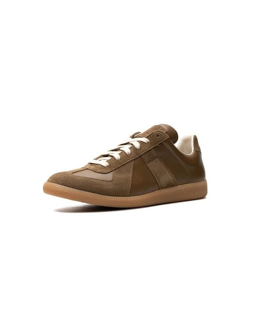 Maison Margiela Brown 22 Replica Low Top Sneaker "Khaki" S57Ws0153 Sy0646 727" for men