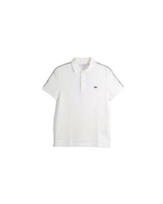 Lacoste Black Regular Fit Logo Stripe Polo Shirt "Flour" Ph0897 70V" for men