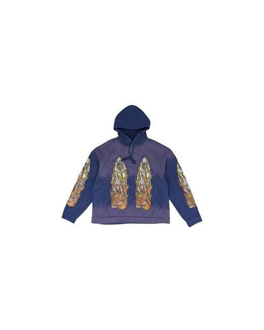 Who Decides War Blue Flame Glass Hoodie 1110040010Sw" for men