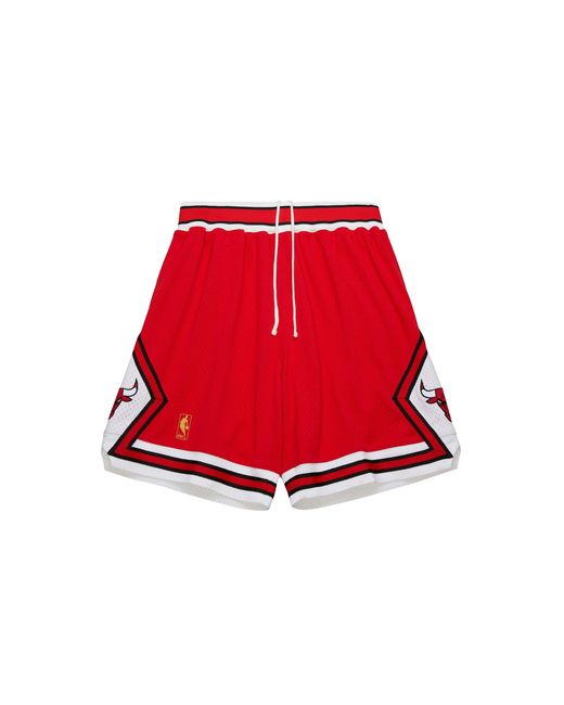 Mitchell & Ness Red Dark Shorts "Nba Bulls 1996" Bt9794 Cbuunrd" for men