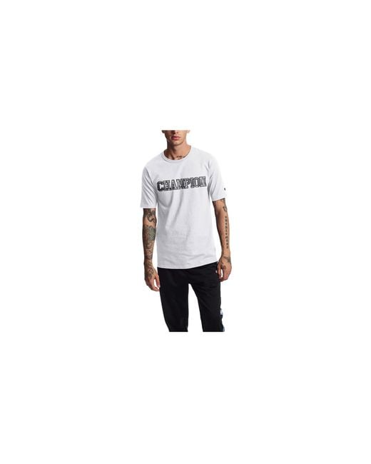 Champion Black C-Life Heritage 3-D Logo T-Shirt Gt19 586338 100" for men