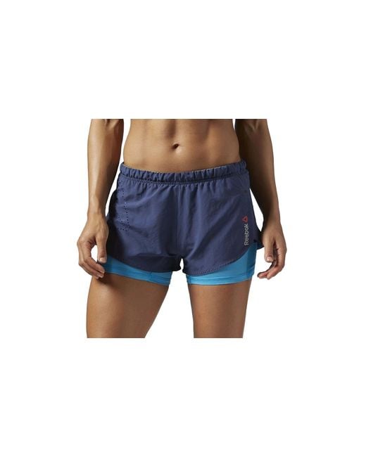 Reebok Black One Series Running 2-In-1 Short Ink" S94267"