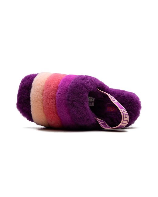 Ugg Purple Fluff Yeah Slide "Berrylicious Multi" 1097169 Bsml"