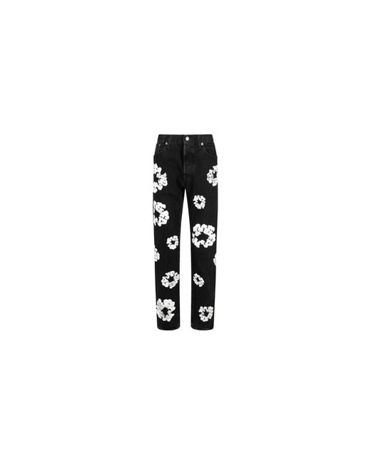 DENIM TEARS Black The Cotton Wreath Denim Jeans Dt23" for men