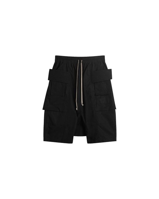Rick Owens Black Creatch Cargo Pod Shorts Du01F4382 Cr 09" for men
