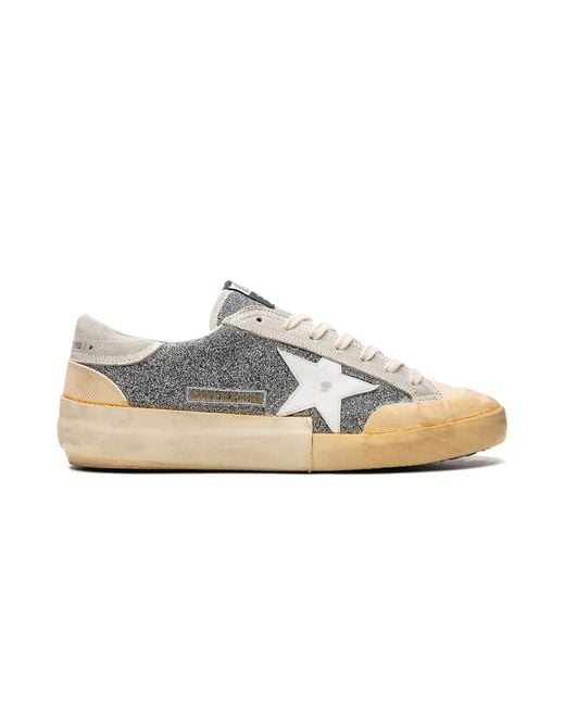 Golden Goose Deluxe Brand Black Super-Star Crystal Upper Leather Star Crystal Toe And Tongue Suede Heel Rubber Spur Ice Vanilla" Gmf00510.F004366.70271" for men