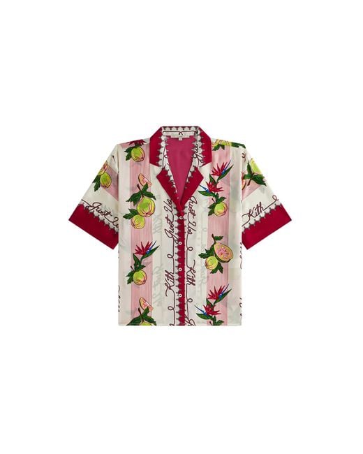 Kith Black Elena Ii Guava Print Shirt "Multi Colour" Khw060338 114"