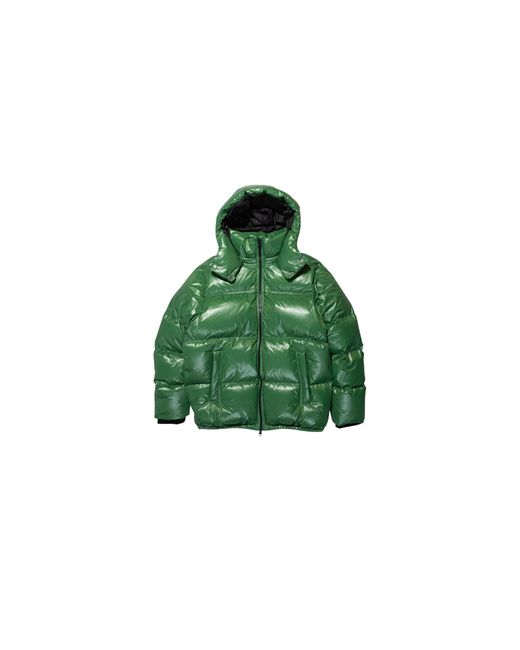 Purple Brand Green Nylon Down Puffer for men