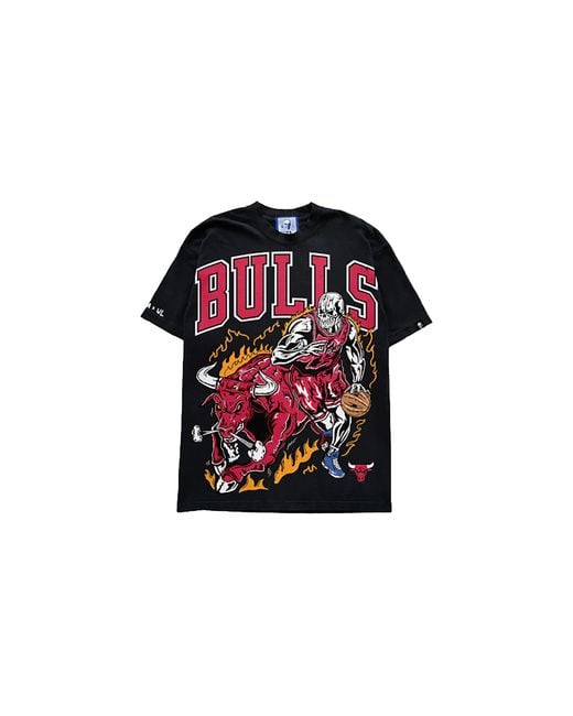 Warren Lotas Black Pawing Bull Short Sleeve T-Shirt Wl049" for men