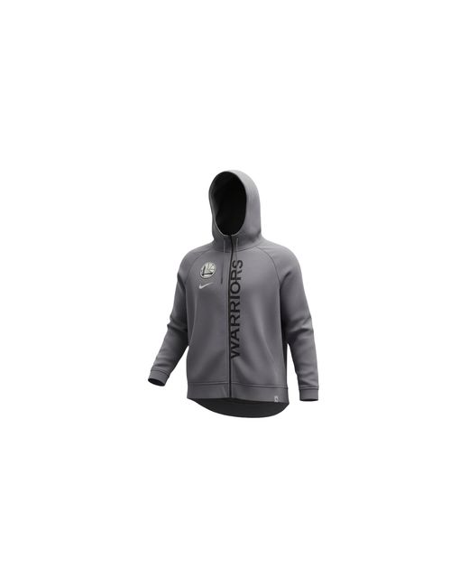 Nike Black Nba Golden State Warriors Hoodie Full Zipper 862220 036"