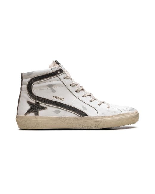 Golden Goose Deluxe Brand Black Slide Lab Leather With Star And Flash for men