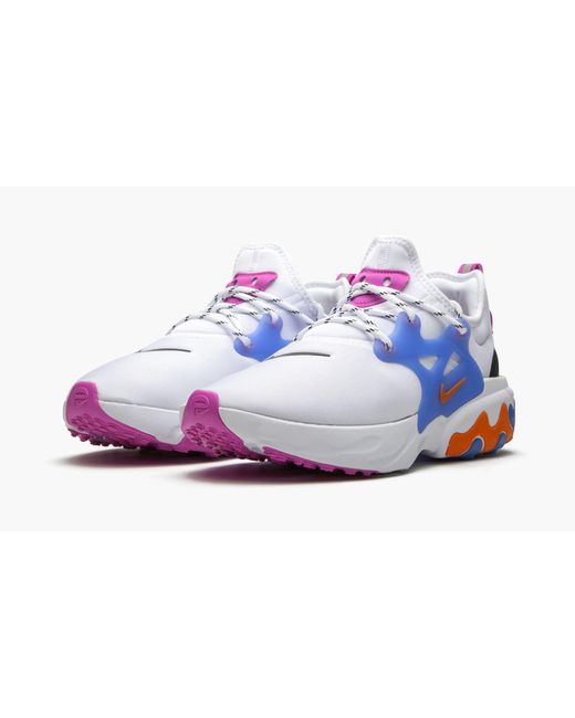 Nike White React Presto Shoes for men