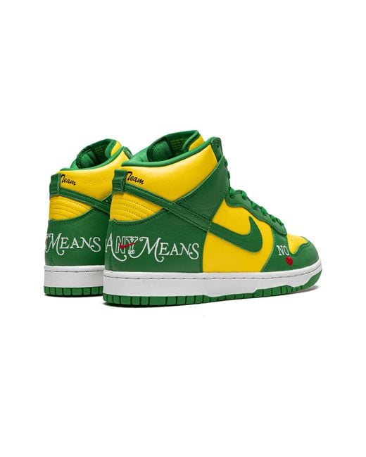 Nike Yellow Sb Dunk High "Supreme for men